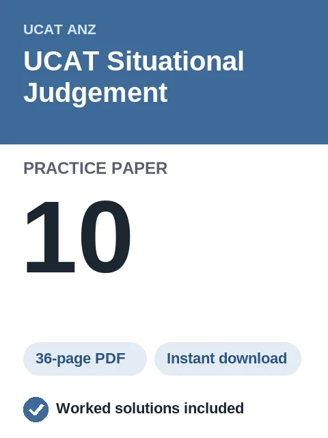 UCAT Situational Judgement Practice Paper 10