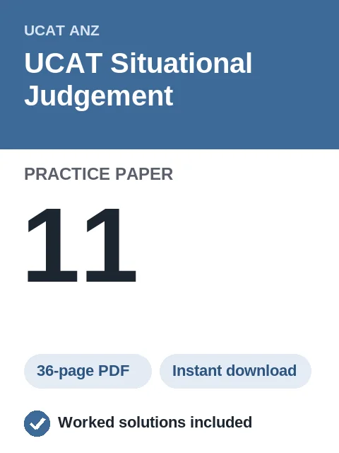 UCAT Situational Judgement Practice Paper 11