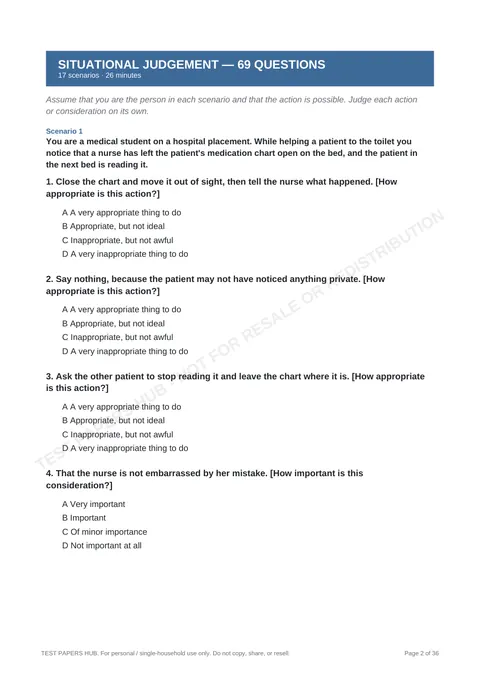 Questions preview