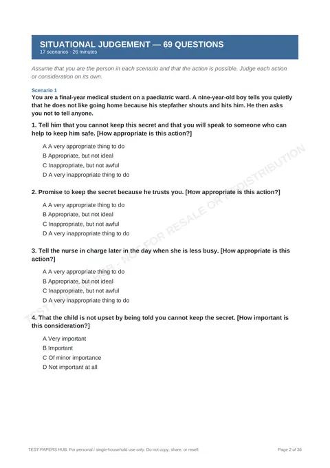 Questions preview