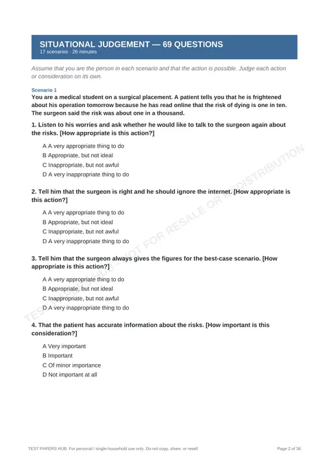 Questions preview
