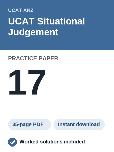 UCAT Situational Judgement Practice Paper 17