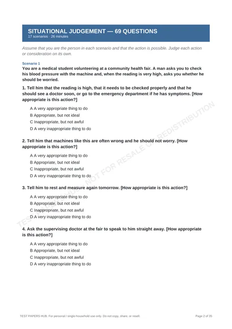 Questions preview