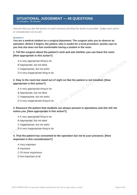 Questions preview