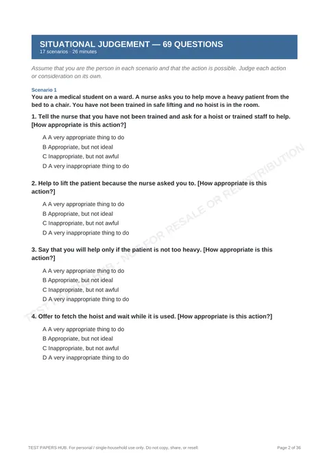 Questions preview