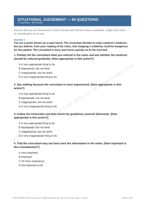 Questions preview