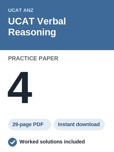 UCAT Verbal Reasoning Practice Paper 4