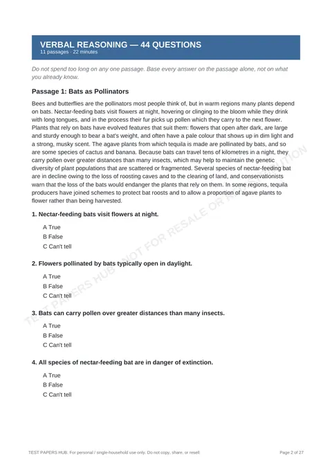 Questions preview