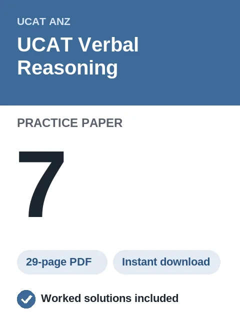 UCAT Verbal Reasoning Practice Paper 7