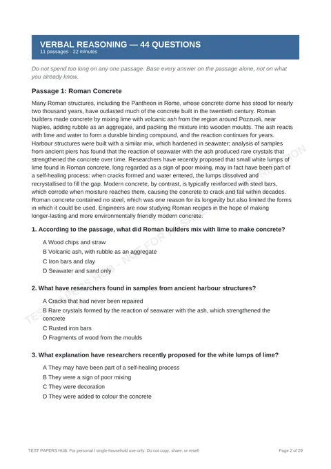 Questions preview