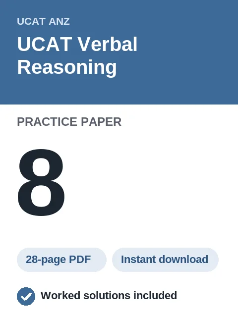 UCAT Verbal Reasoning Practice Paper 8