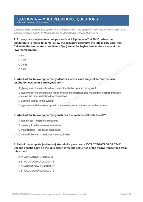 Questions preview