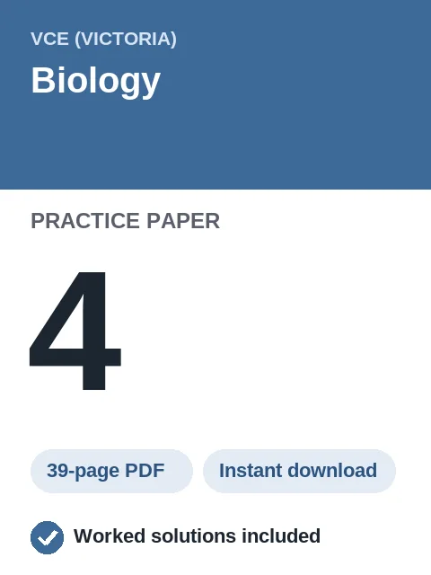 VCE Biology Practice Paper 4