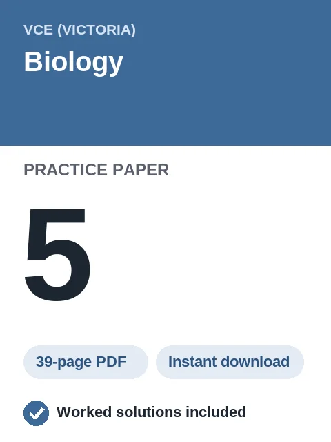 VCE Biology Practice Paper 5
