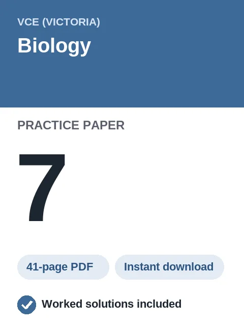 VCE Biology Practice Paper 7