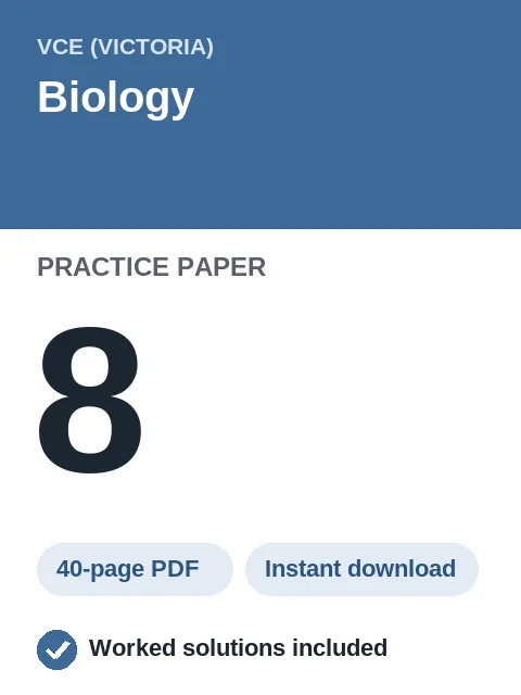 VCE Biology Practice Paper 8