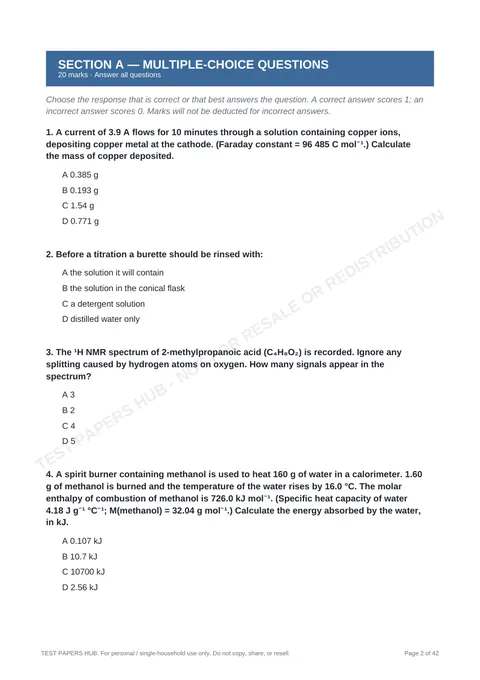Questions preview