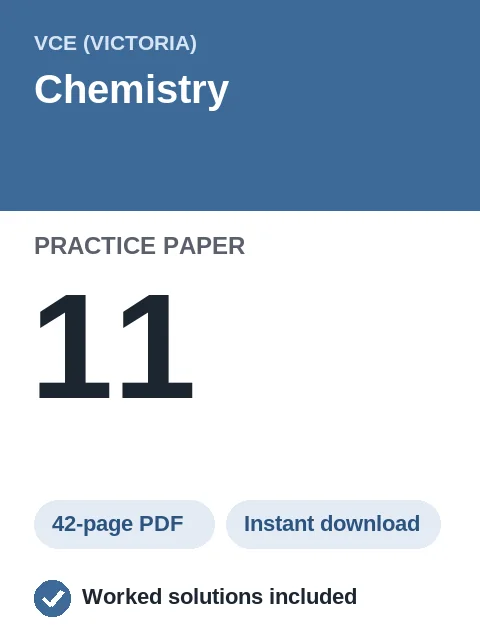 VCE Chemistry Practice Paper 11