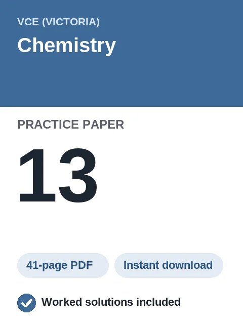 VCE Chemistry Practice Paper 13