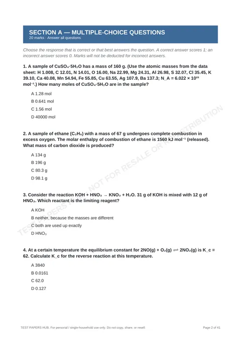 Questions preview