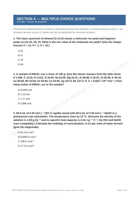 Questions preview