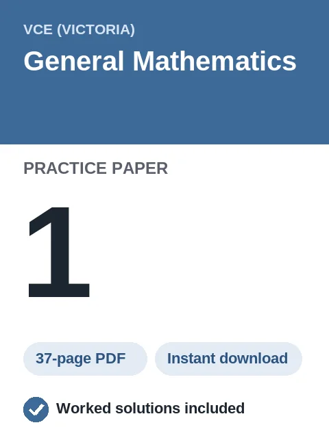 VCE General Mathematics Practice Paper 1
