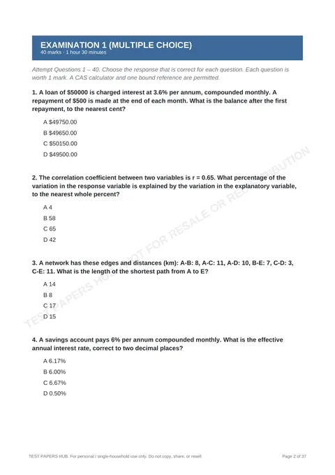 Questions preview