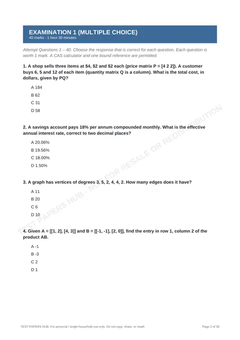 Questions preview