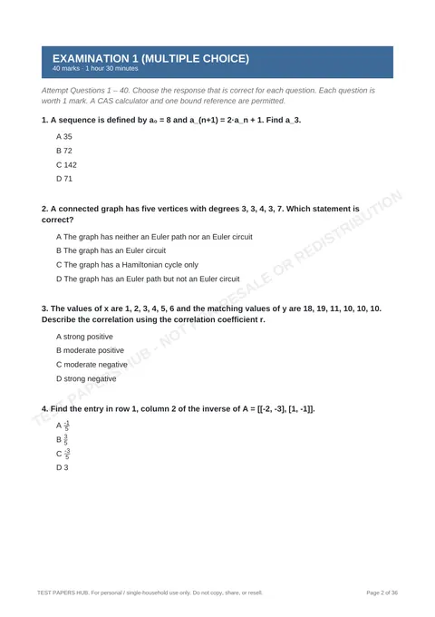 Questions preview