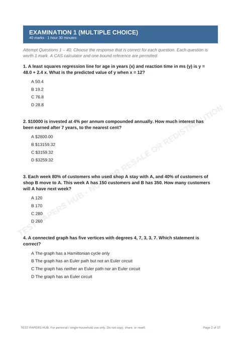 Questions preview