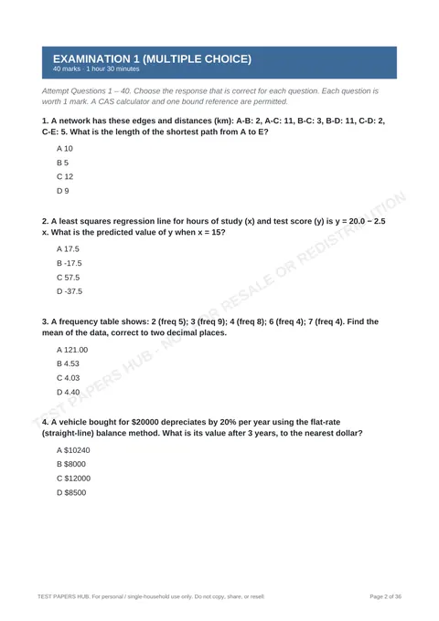 Questions preview