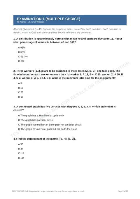 Questions preview