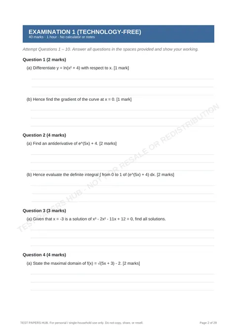 Questions preview