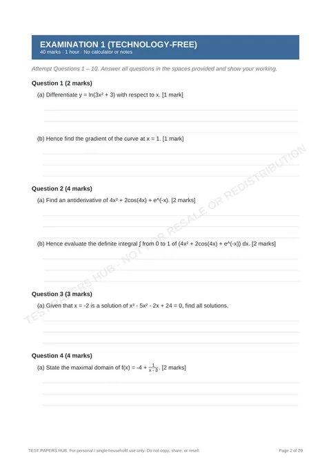 Questions preview