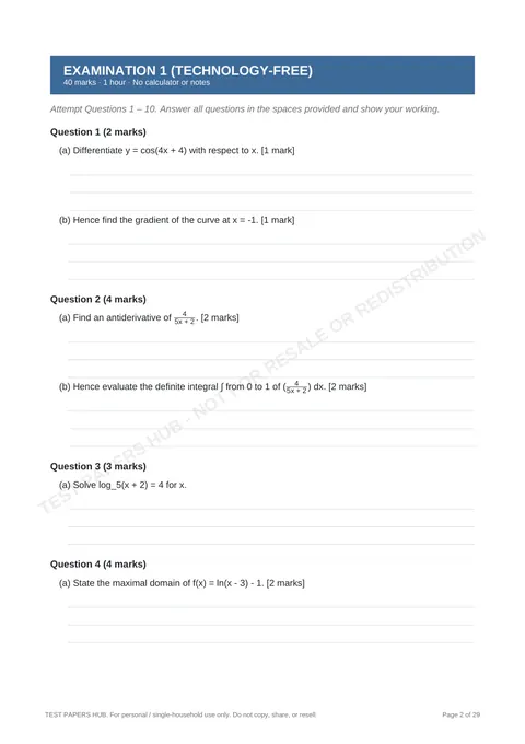 Questions preview