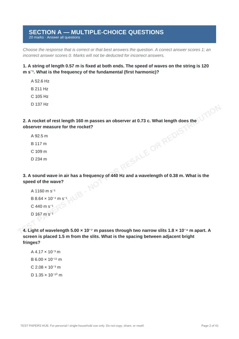 Questions preview