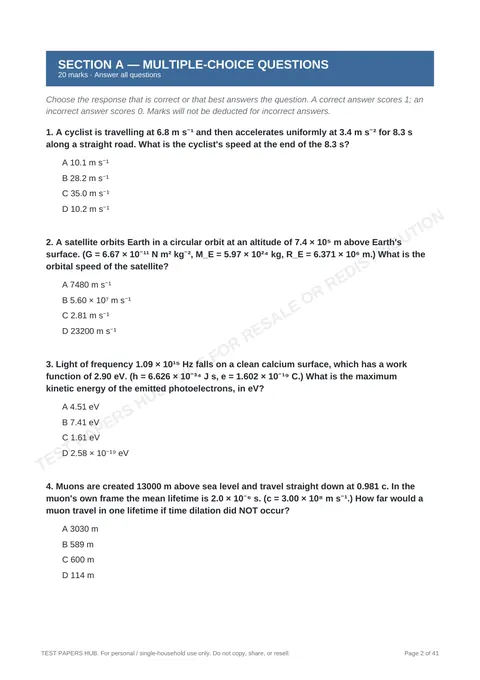 Questions preview
