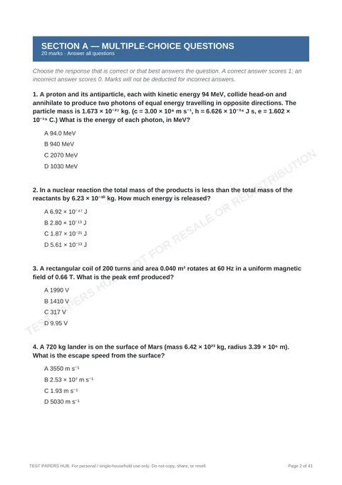 Questions preview