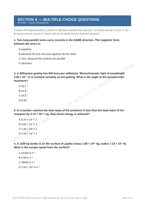 Questions preview